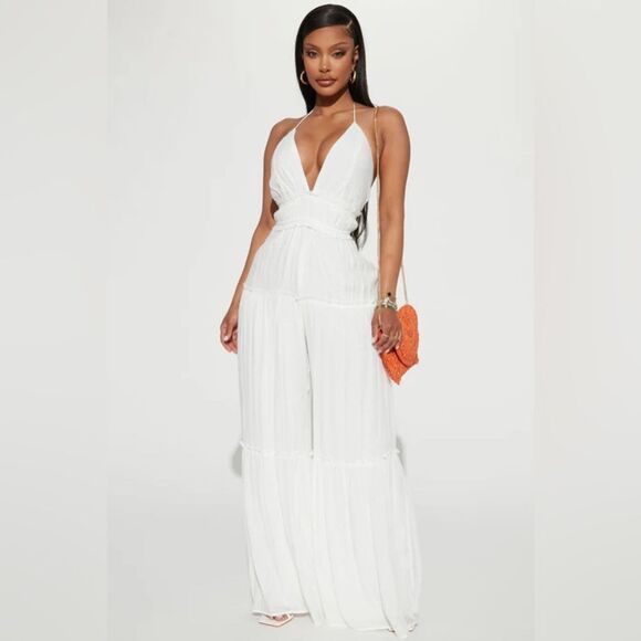 Gianna Gauze Jumpsuit - White - Picture 3 of 3